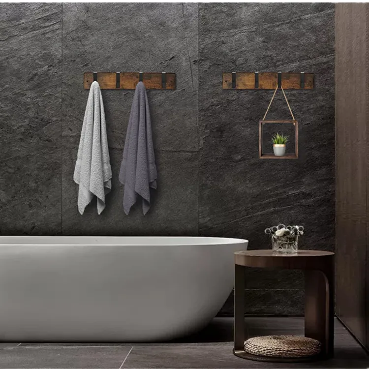 
Custom retro minimalist bathroom bedroom kitchen entrance wall hanging coat rack 