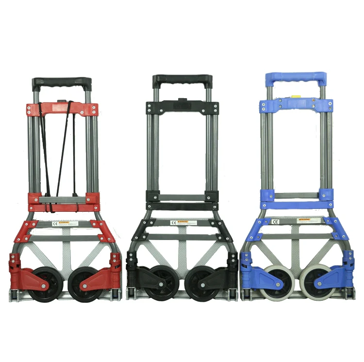 Multi-coloured foldable car trolley Outdoor stair climbing trolley
