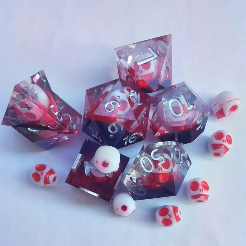 Полимерные кости с острыми краями для ролевых игр набор костей d & d20 резиновые инопланетянина