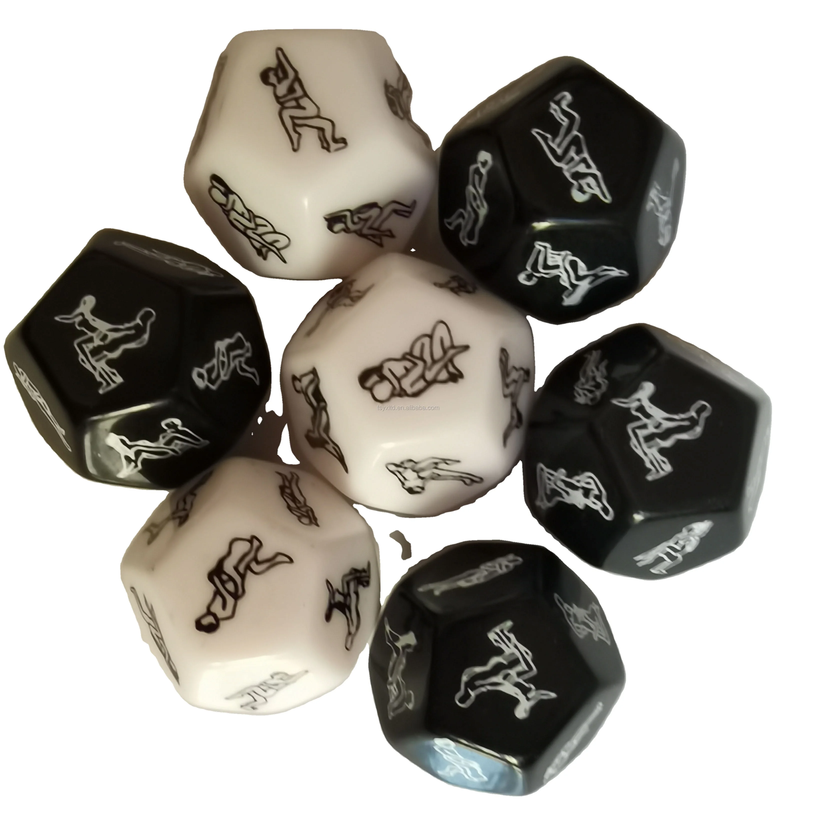 Plastic rpg 7pc set game casino dice d4 d6 d8 d10 d12 d20 rpg polyhedral dice set 16mm heat transfer printing logo dice