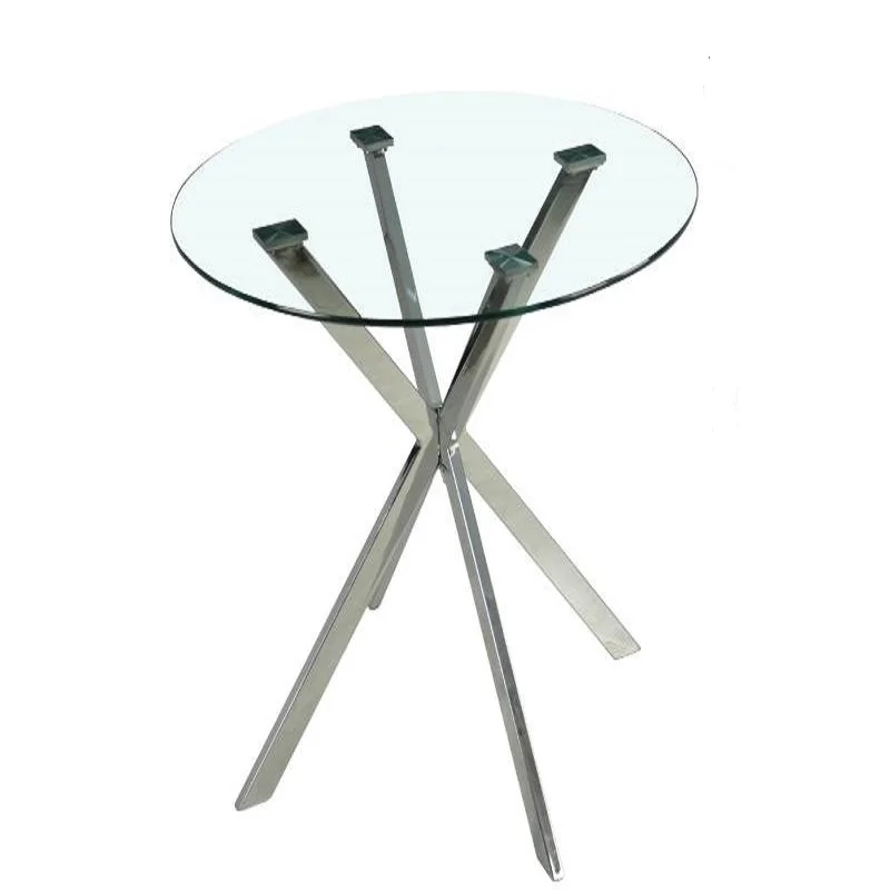 The latest wedding table with transparent tempered glass top round gold stainless steel