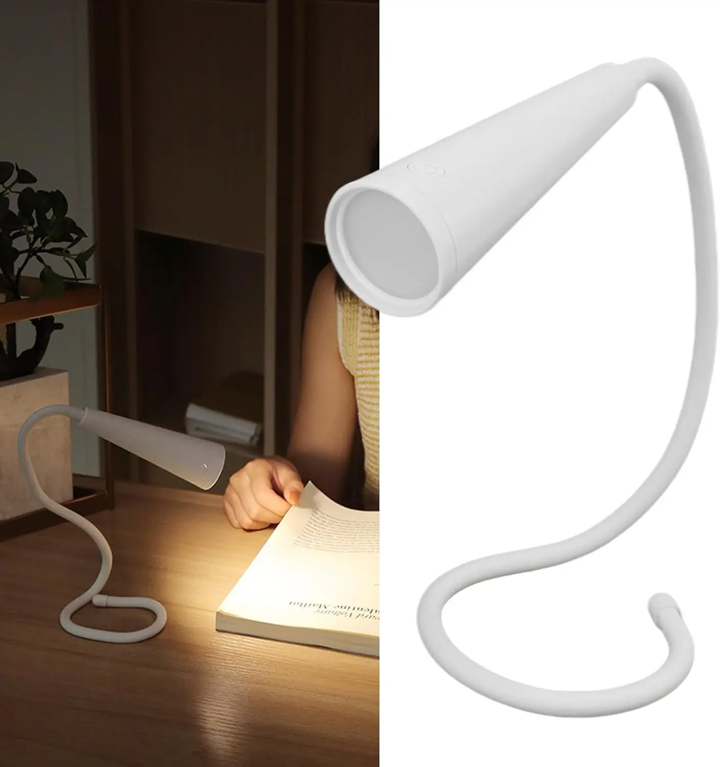 Portable Bendable USB Charging Desk Creative Hose LED Night Lamp Reading Light Source for Dormitory Bedside Eye Protection