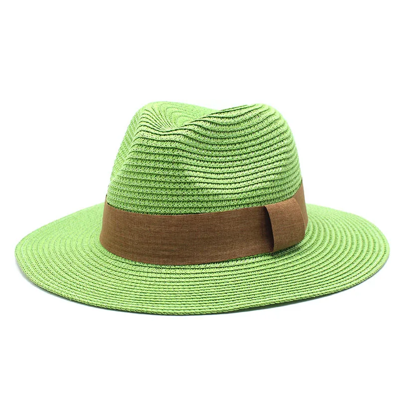 Multi color summer unisex custom sun panama hat paper straw beach hats