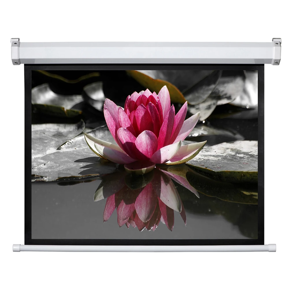 
Savicto High quality home theater 100 inch motorized screen with glass fiber matte white fabric 