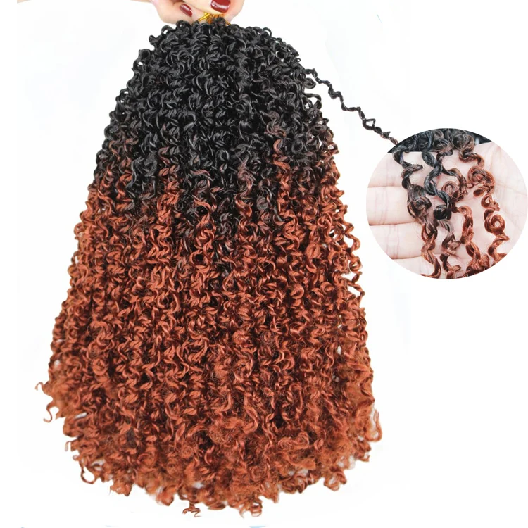 wholesale Yanky Twist Crochet Hair Pre-Twisted Curly Braiding Hair Extensions Pre-looped Twist Braids