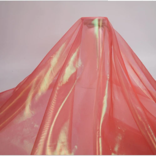 
plain iridescent organza rainbow organza fabric for decoration and costume dress 