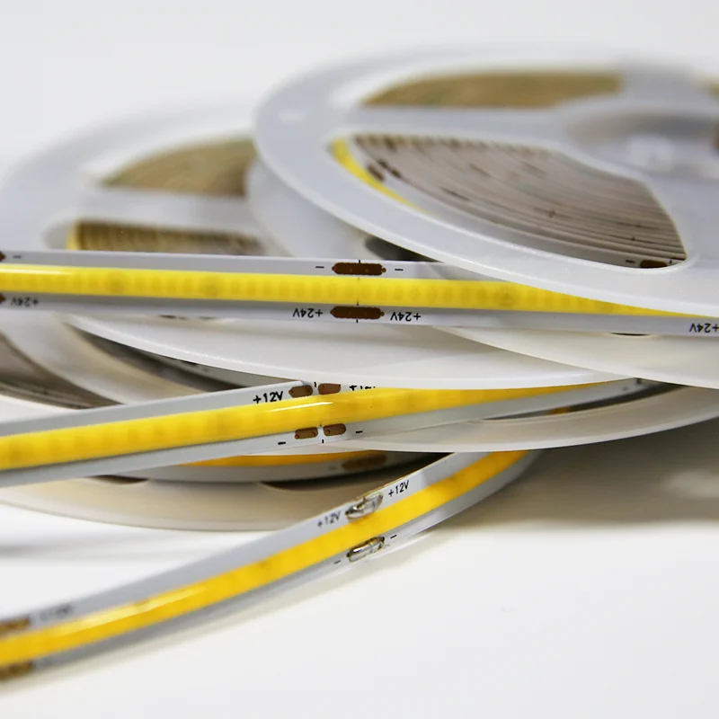 Высокое качество 12v можно резать cri90 3000k cob светодиодные полосы света 300led 320led 480led 5 м cob светодиодные полосы