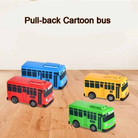 Hot selling mini bus transportation pull back school bus openable door early education educational inertial coaster toy