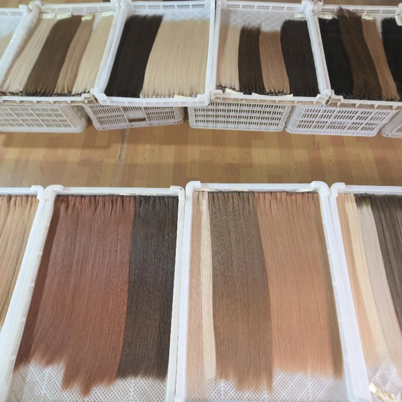 Stock Sample Machine Weft Cuticle Intact Talent Weft Russian Quality Chinese Hair 12 months Life Span Factory Direct