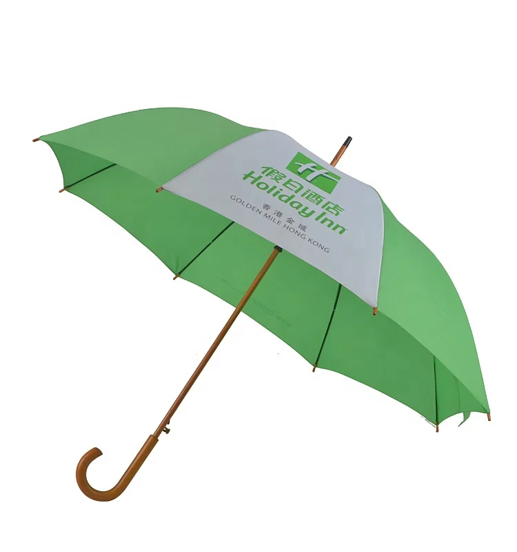 
Promotion Gift Strainght Stick Rain Umbrella custom automatic Umbrella wooden handle Umbrellas 