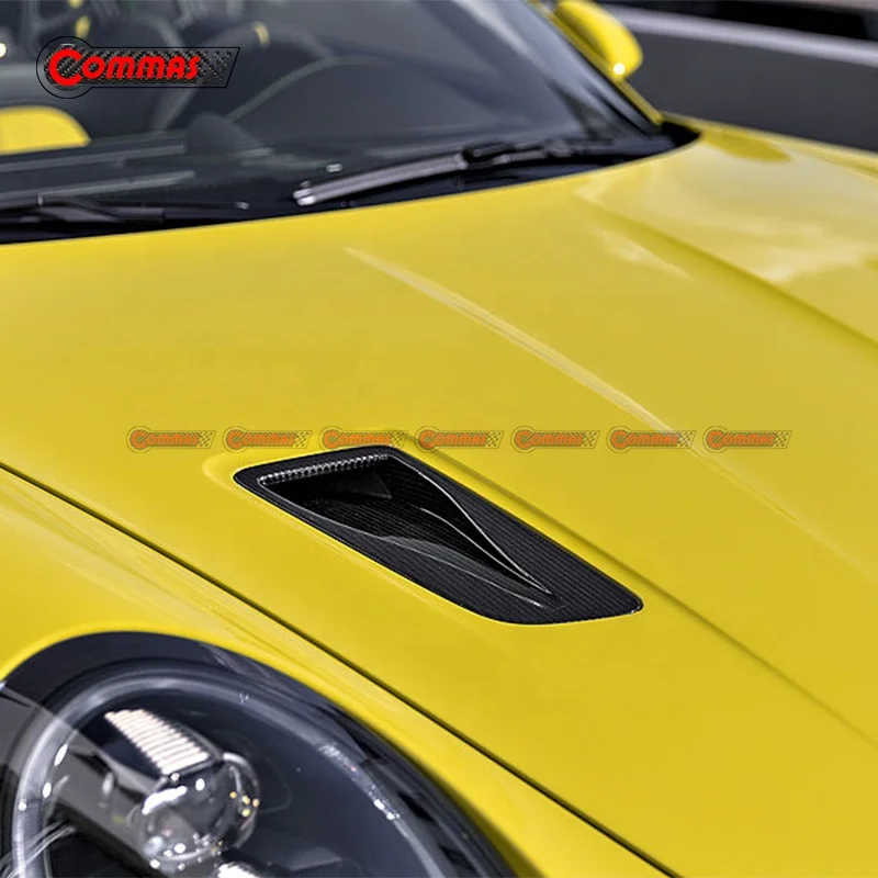 Auto Exterior Decorative Air Flow Intake Scoop Bonnet Vent Strip For Porsche 991.2 GT3RS Style
