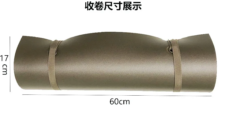 two straps copper eyelet suspensibility mattress army green pe foam mat sleeping pad