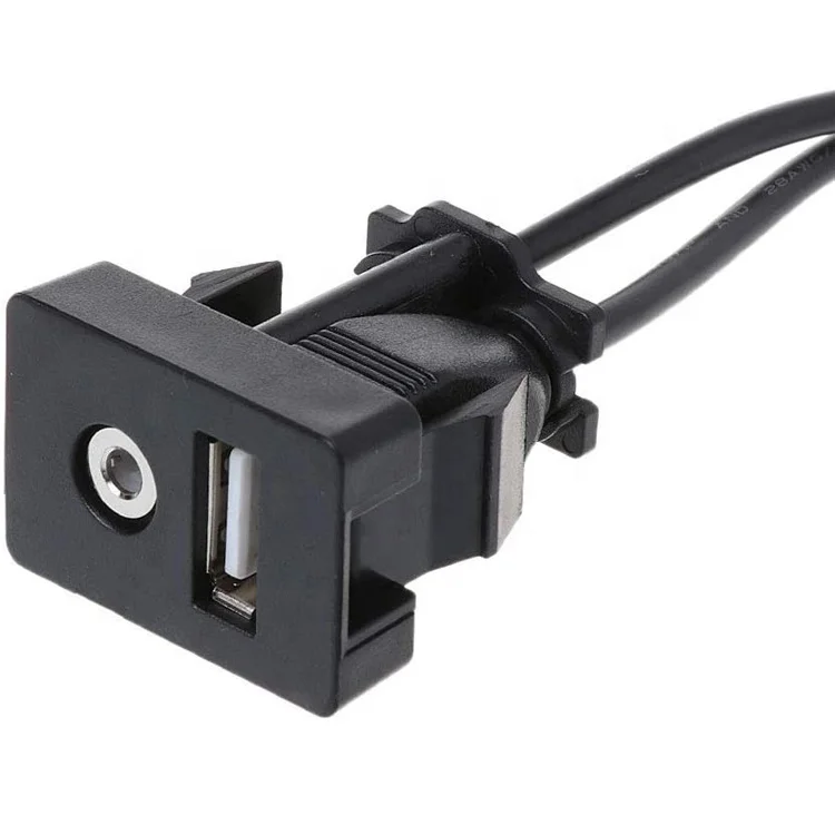 Удлинитель для автомобиля лодки мотоцикла 3 5 мм USB AUX аудио наушники штекер удлинитель монтажный кабель с утапливаемым