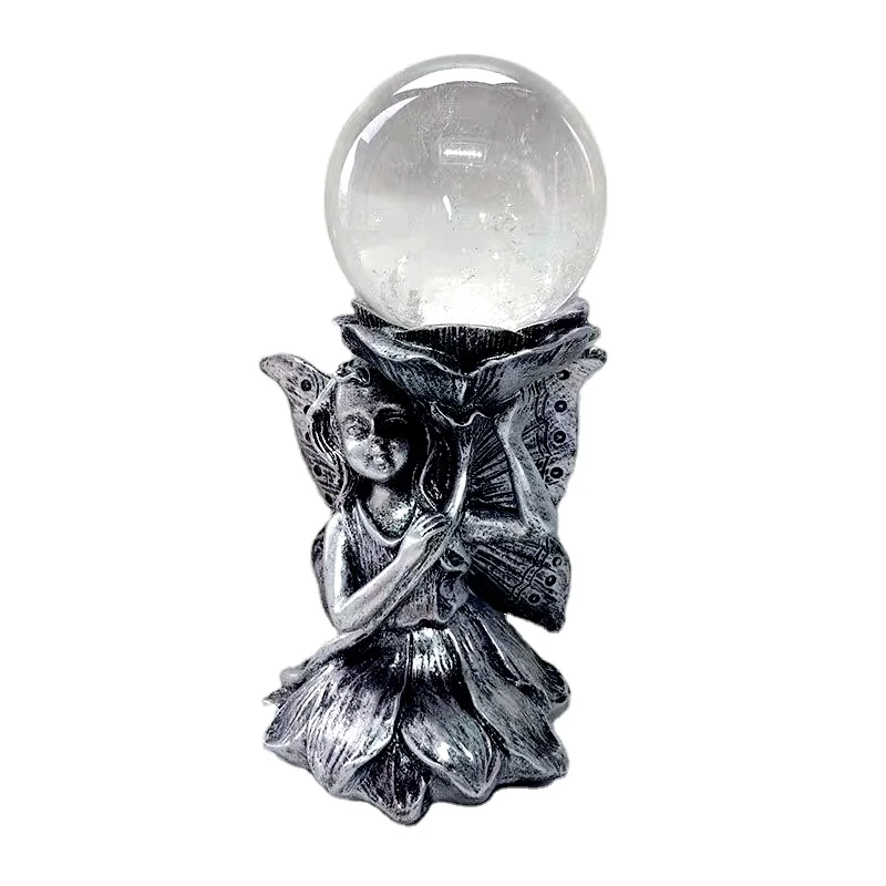 Wholesale Customized Crystal Ball Base Flower Fairy Base Crafts Home Furnishings Mineral Standard Raw Stone Jade Base