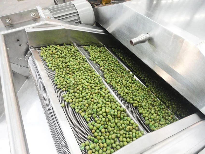 DB Industrial 200-1000kg/h fried broad bean frying machine continuous fryer machine for crispy nuts snack making