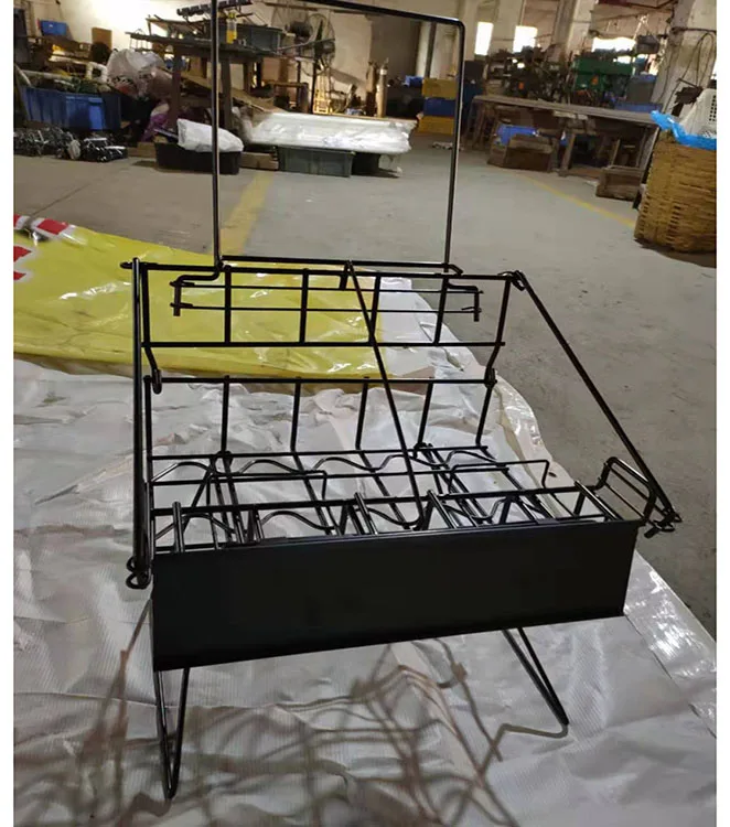 Coffee Serving Steel Wire Compartment  Pot Display Rack