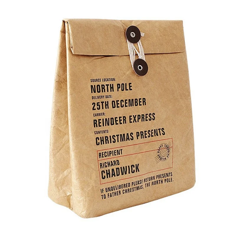 
Wholesale Thermal Kraft Food Insulated Outdoor Delivery pouch Tyvek Paper Lunch Cooler Bag 