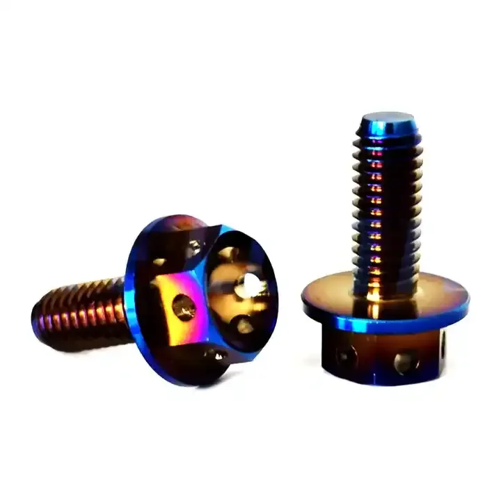 Gr5 Titanium Bolts motorcycle M8 Hex Flanged M5 M14 titanium Bolts M6 baut Titanium Screw M6 M3 gr5 for motorcycle