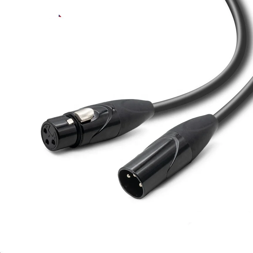 3m-10ft Black XLR Male To XLR Female shielded Cable Balanced 3 pin XLR Microphone Cable