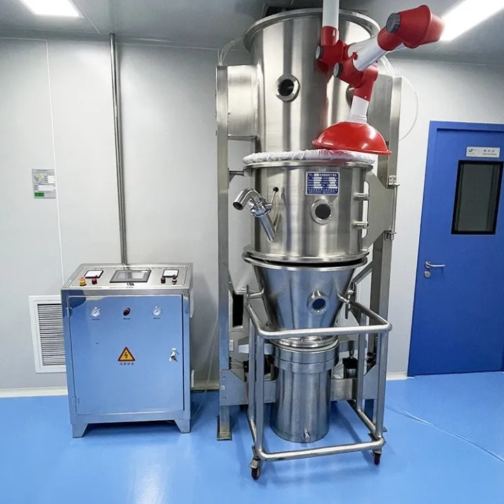 High quality boiling granulator chemical food industrial fluid bed dryer fluidized granulator