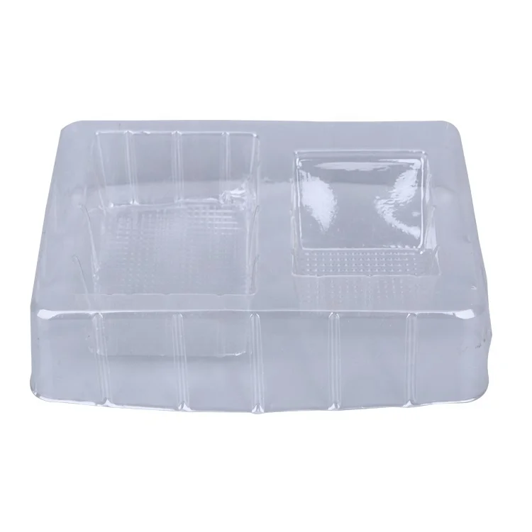 
Custom Black 2 Cavity Plastic Packaging Blister Cookie Box Insert Tray 