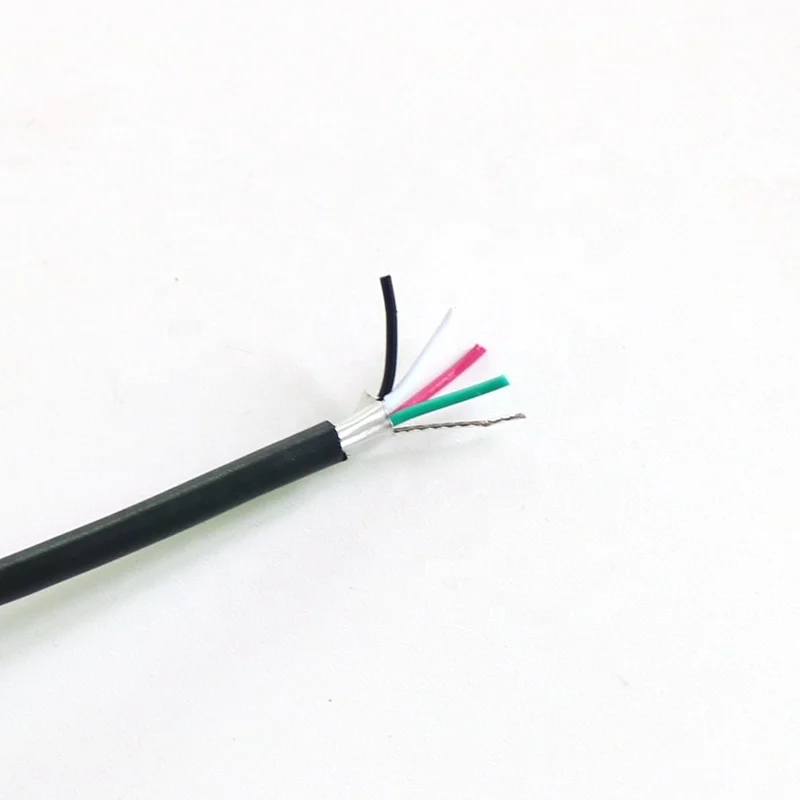 Donlis 1M Black 28AWG 4 Conductor Shield LP Humbucker Guitar Pickup Output Wire For Splitting connection