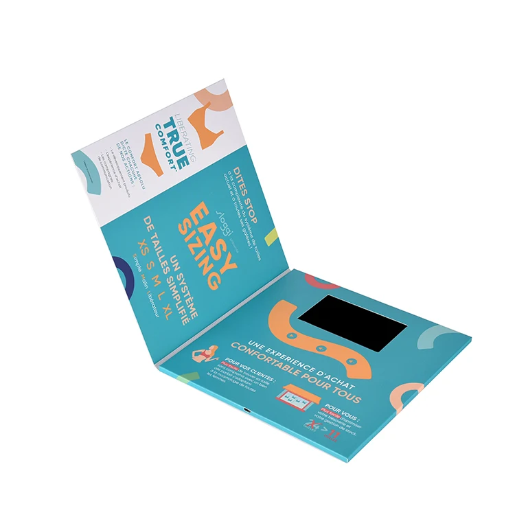 Promotional Tft Business Christmas Lcd Video Player Books Brochure Card Video Postcard
