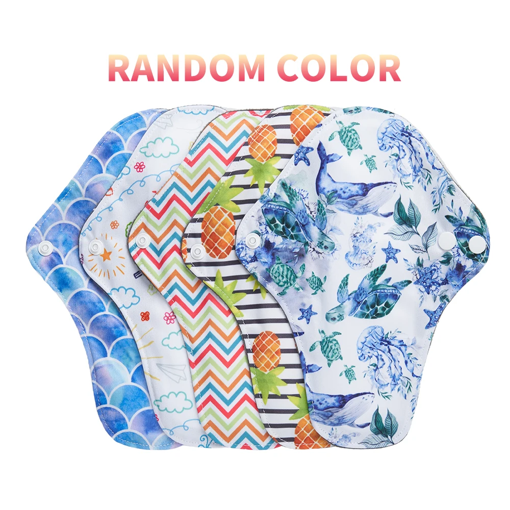Moramonal Lower Price Random Color Menstrual Sanitary Napkin S M L Size Washable Menstrual pads for Women