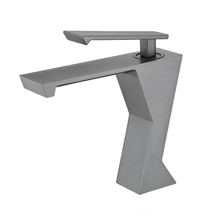 New Design Brass Brushed Finish Basin Mixer Tap Single Handle Thermostatic Hot and Cold bathroom faucet basin faucet