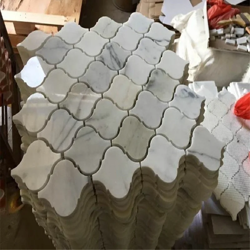  Плитка из белого золота с 3d-изображением моста арки мозаики мрамора калакаты плитки для конференц-зала настенный