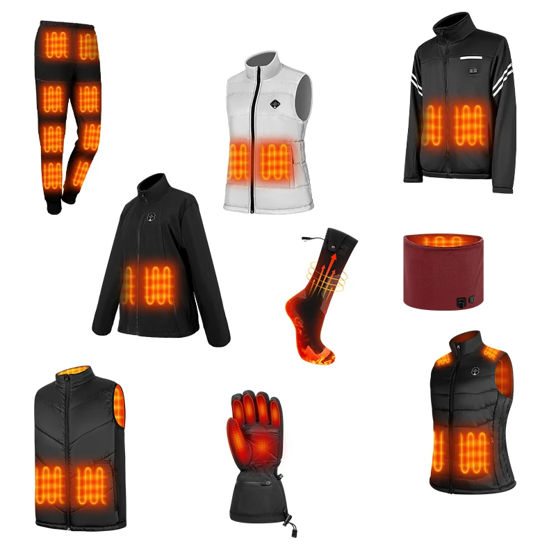 Custom Veste Chauffante Waterproof Outdoor Heated Vest Gilet Chauffant Factory Price Heating Scarf Lightweight Heated Coats