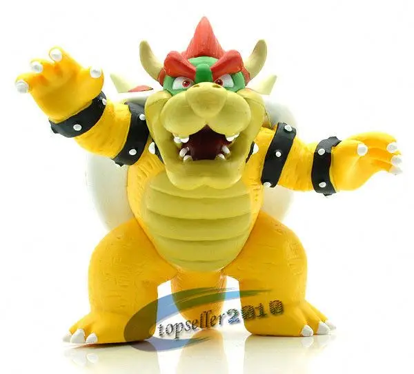 High Quality Cartoon & Anime Pokemoned Figures Mary Mario Fire Dragon Kuba Doll Plastic Figure Toys