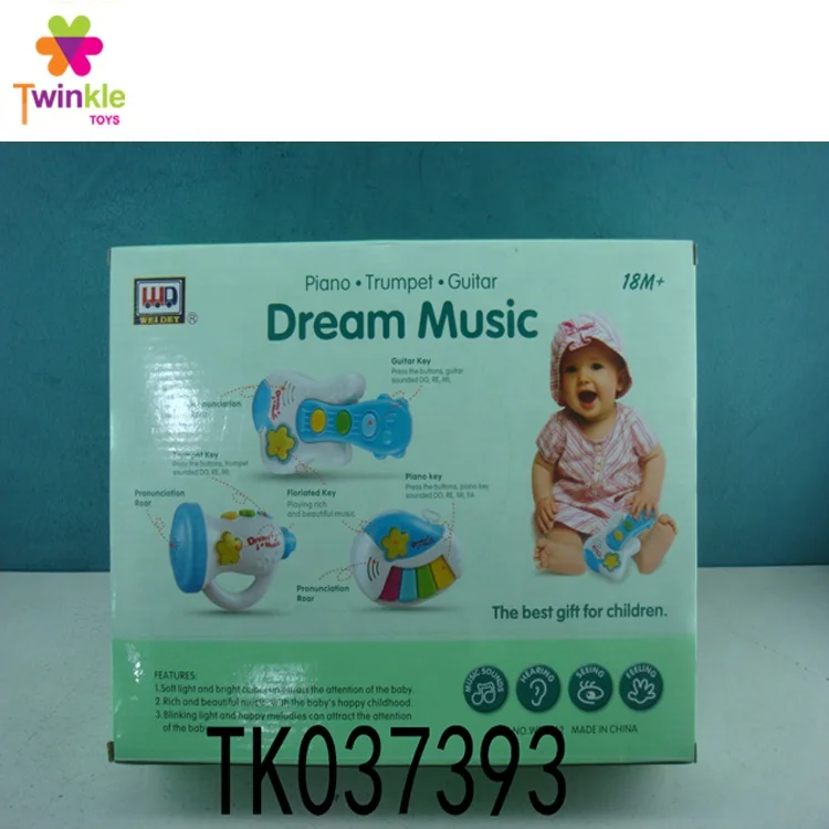 Child toy musical instrument electric guitar toy with music