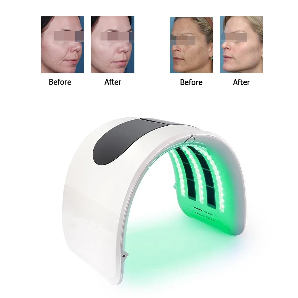 Colorful LED beauty  spectrometer for beauty rejuvenation, acne and freckles removal foldable model