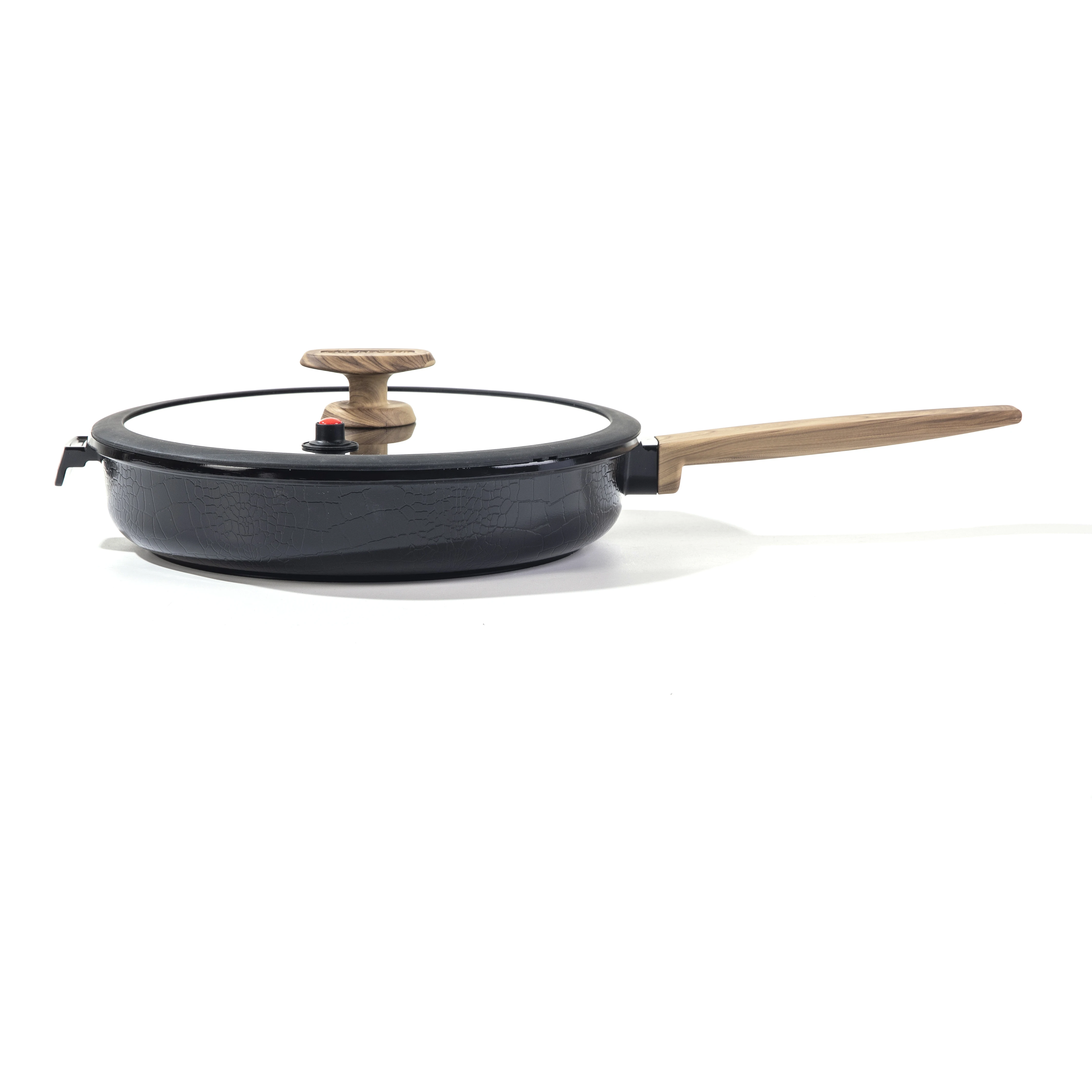 Die cast aluminum induction bottom marble ceramic coating frying pan cookware
