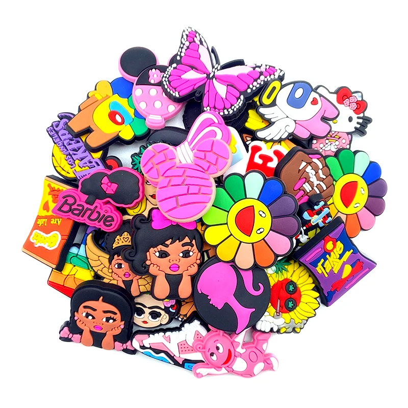 custom shoe charm lookalikes designer anime croc charms bad bunny jibbits for crocks Shoe Decorations bling luxury croc charms l