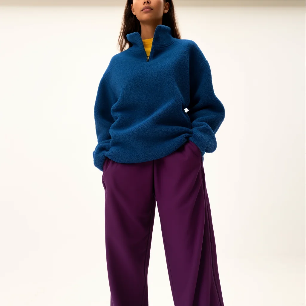 Hot Sale Women Polar Fleece Sweatshirts Hoodies Custom Windproof Polo Collar Pullover Sports Tops Sweatshirt