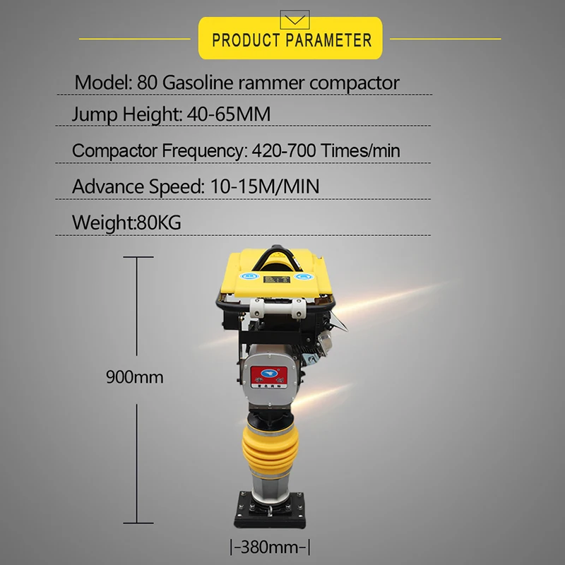 RM80 5.5hp Бензиновый двигатель tamping rammer hammer Электрический уплотнитель