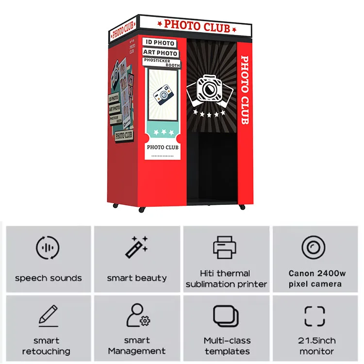 Digital Dual Port Printers Photobooth Machine Korean Photo Booth Photobooth Remove Background High Technology