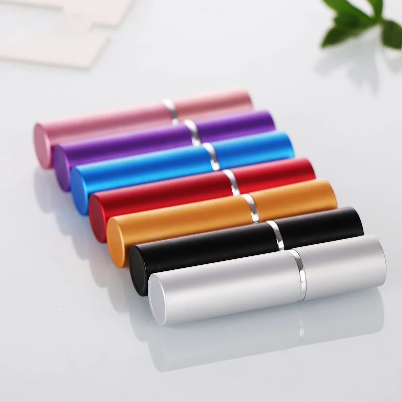 Empty 5ml Cosmetic Portable Travel Pocket Mini Round Container Aluminum Refillable Perfume Gift Spray Bottles
