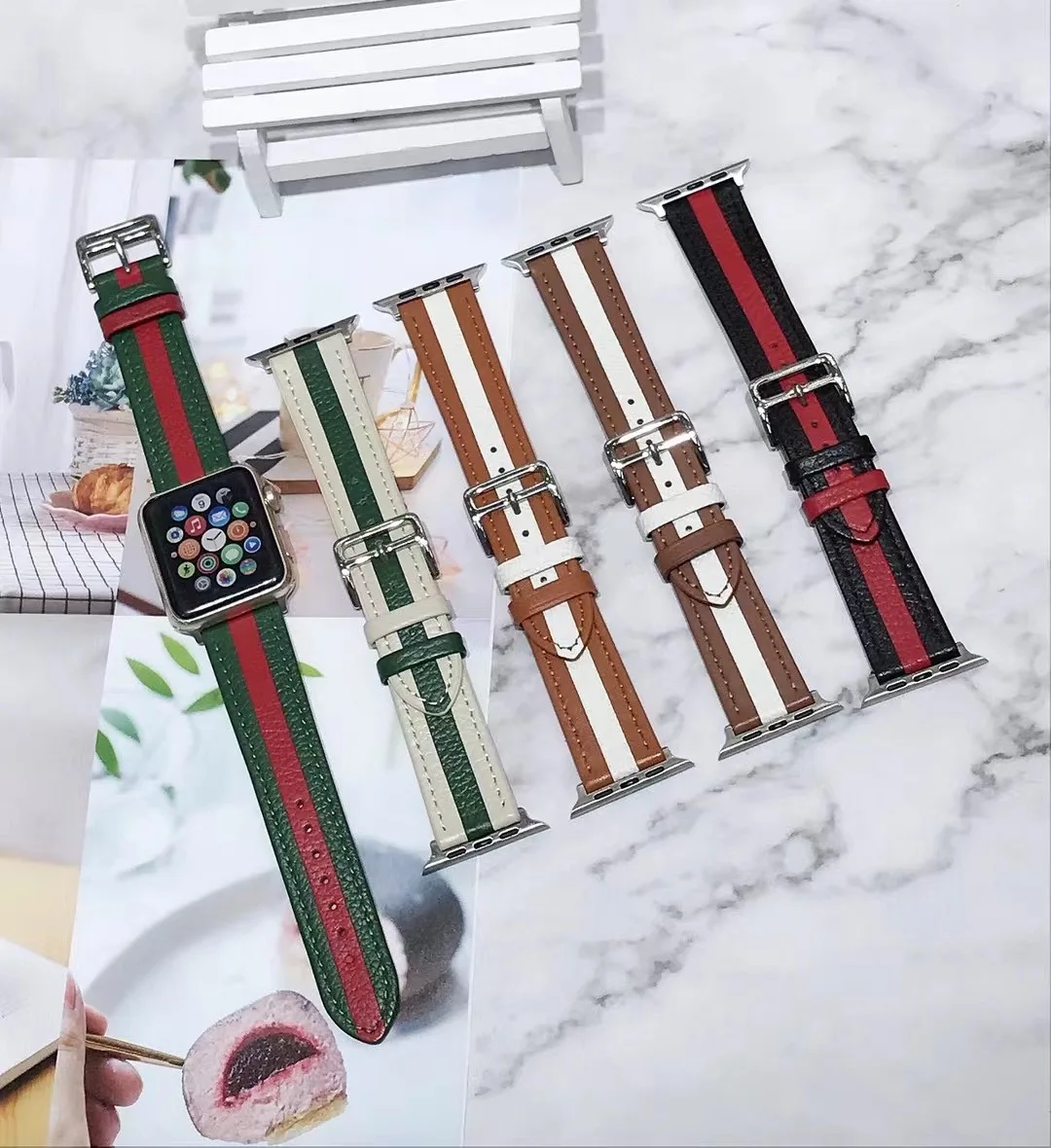 For Apple Watch Band,For Apple Watch Strap,Leather Smart Watch Band For iWatch Accessories 38/42/40/44mm