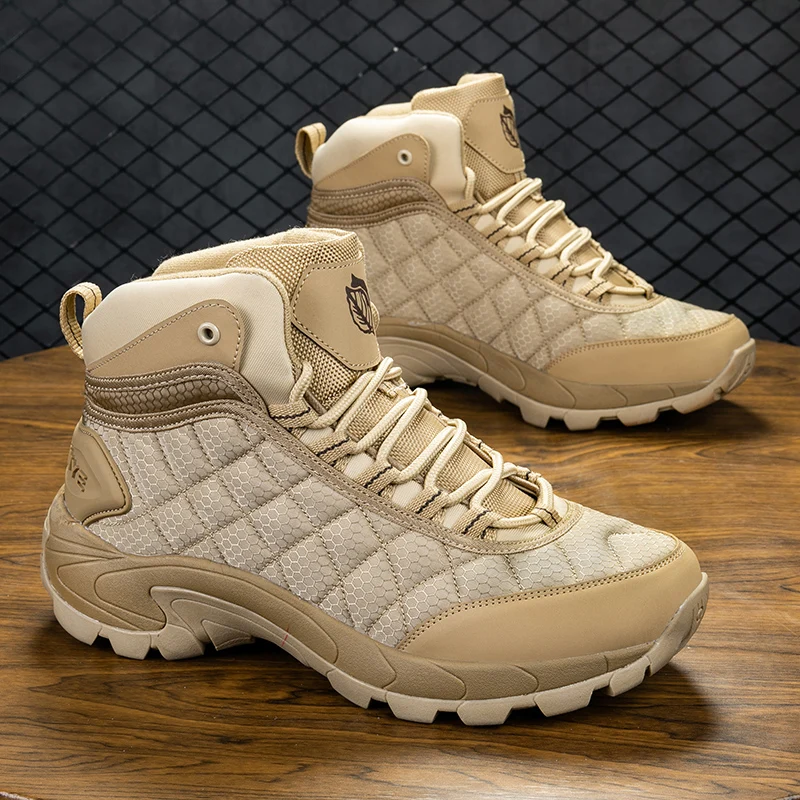 Hiking Shoes Men Winter Mountain Climbing Trekking Boots Top Quality Outdoor Waterproof Anti-slip Trekking Mountain Shoes