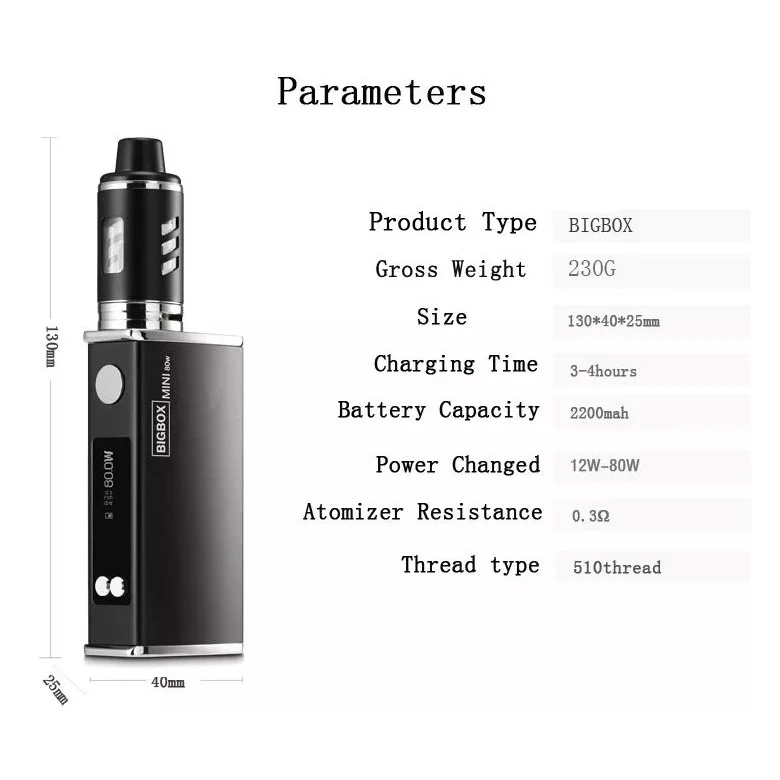 80w shenzhen manufacturer e cigarette hot seller ceramic coil thin box mod