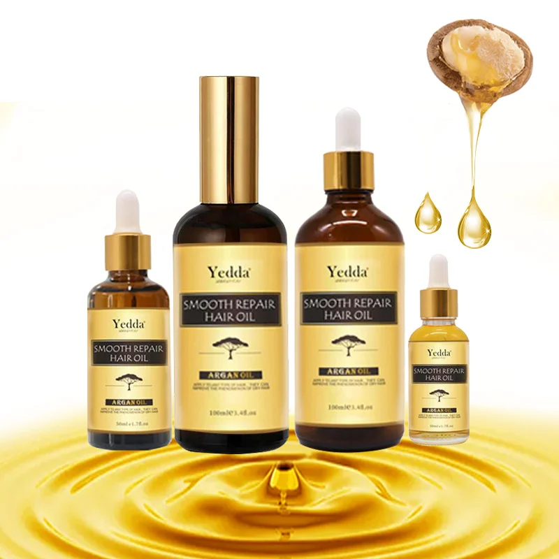 Private label wholesale hair straightening oil guangzhou l&y Organic Argan hair Oil bulk aceite de argn al por mayor