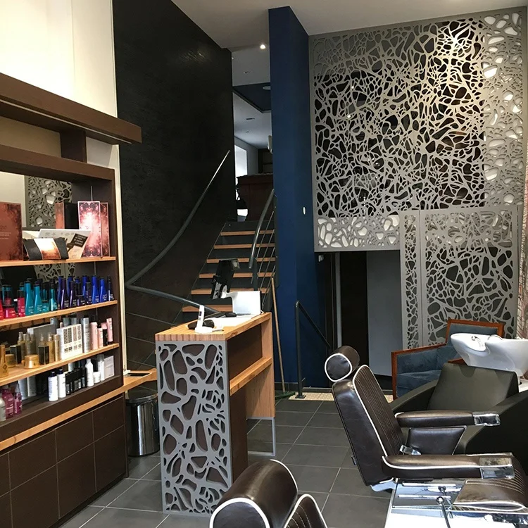 Custom Laser Cut Aluminum Panels Decorative Partition Room Divider Office Room Divider Folding