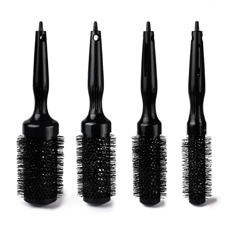 High Quality Nylon Boar Bristle Styling Hairdressing Straightening Drying Curling Ceramic Round Hair Brush