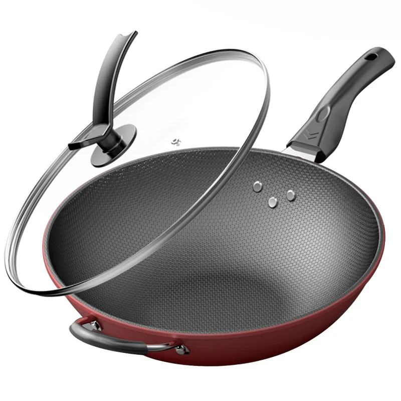 Customized Cookware Wok For Restaurants Carbon Steel  Stir Fry Pan Outdoor Portable Wok