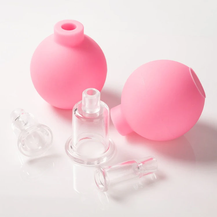 4 in 1 Facial Vacuum Cupping Cups Glass Cups Body Skin Lifting Massage Cupping Set Therapy Tool Set