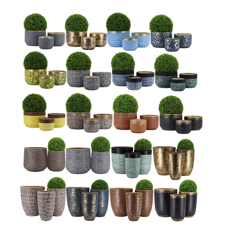 Indoor Outdoor Jardin Color Ceramic Terracotta Bonsai Pot Home Decor Grande Macetas Flower Pots & Planters