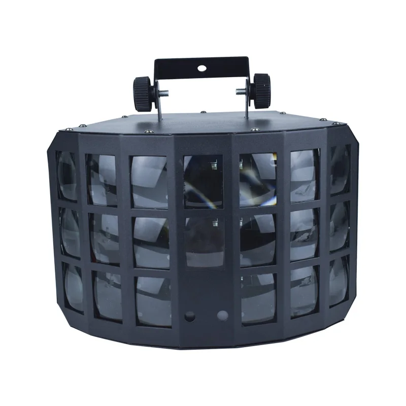 Three layer Butterfly LED laser beam projector light music dj equipment mood magic light sound control club lights for stage bat